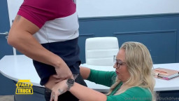MRS Nicole - Blonde Busty Agent Rough Sex With TheFakeTrucker